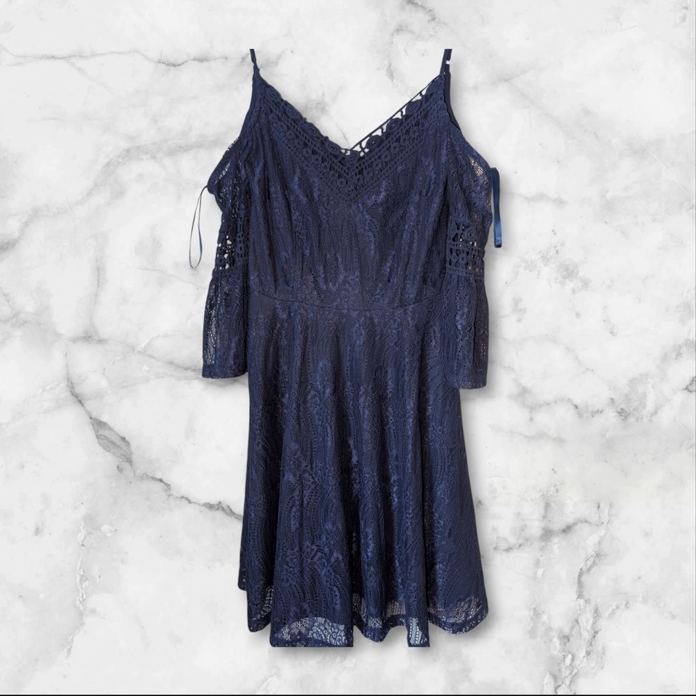 Junior's Navy Lace Dress Size 1